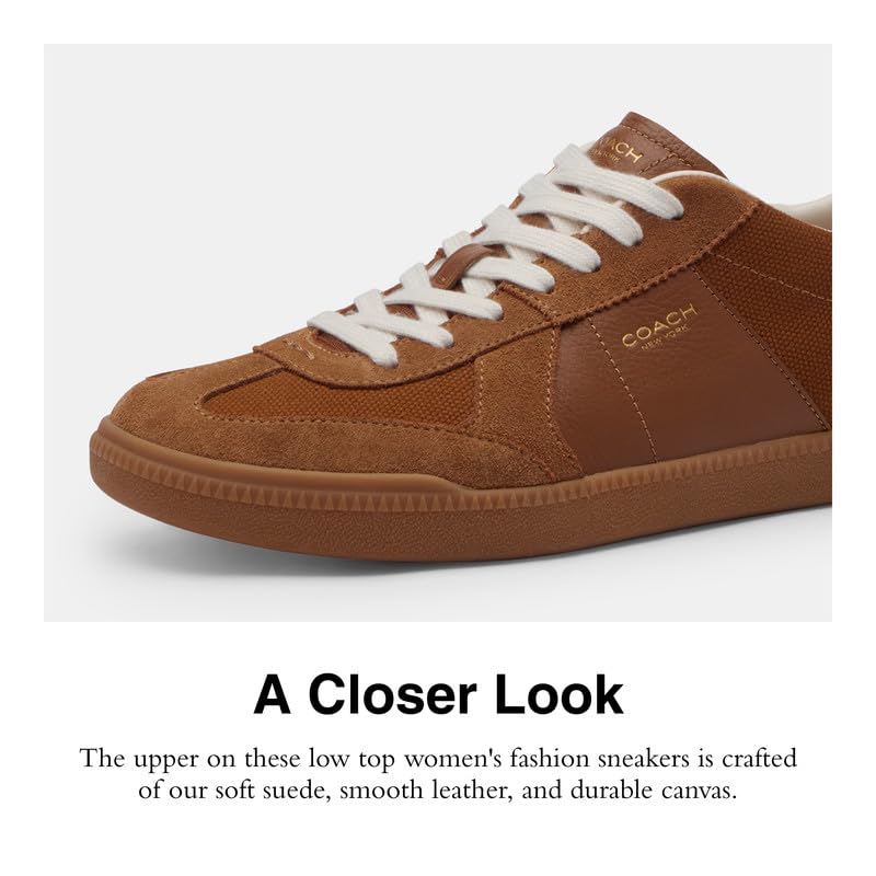 Coach Women's Ellis Sneaker, Shadow Brown, 6.54