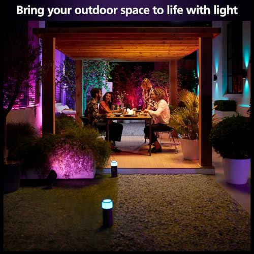 Philips Hue Calla Large Outdoor Pedestal Light (Low-Volt), (4.1 x 15.8 in) White & Color Pathway Light, Voice Control with Alexa, Apple Home & Google Assistant, Bridge Required - image 4