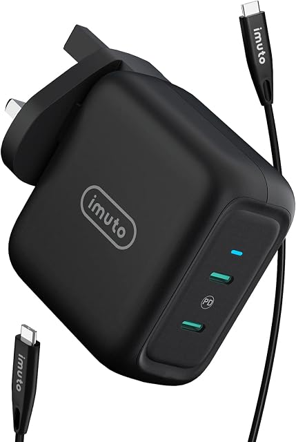 MacBook Pro Charger, imuto 90W USB C Charger GaN Type C Fast Wall Power Adapter for MacBook Pro 13 14 15 16 inch, MacBook Air 2018 2019 2020 13 inch, New iPad Pro 12.9/11 inch, with USB C to C Cable