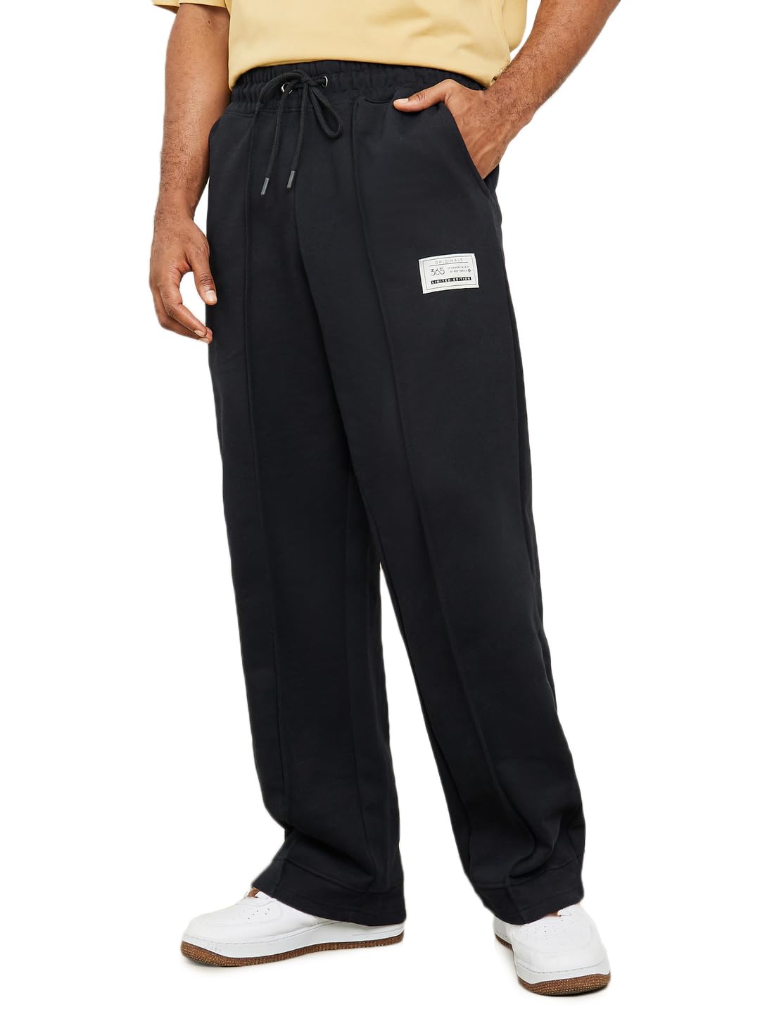 Men Fleece Pintuck Wide Leg Jogger | Stylish Oversized Trackpant for Men | Perfect for Casual, Party & Everyday Wear-image-25