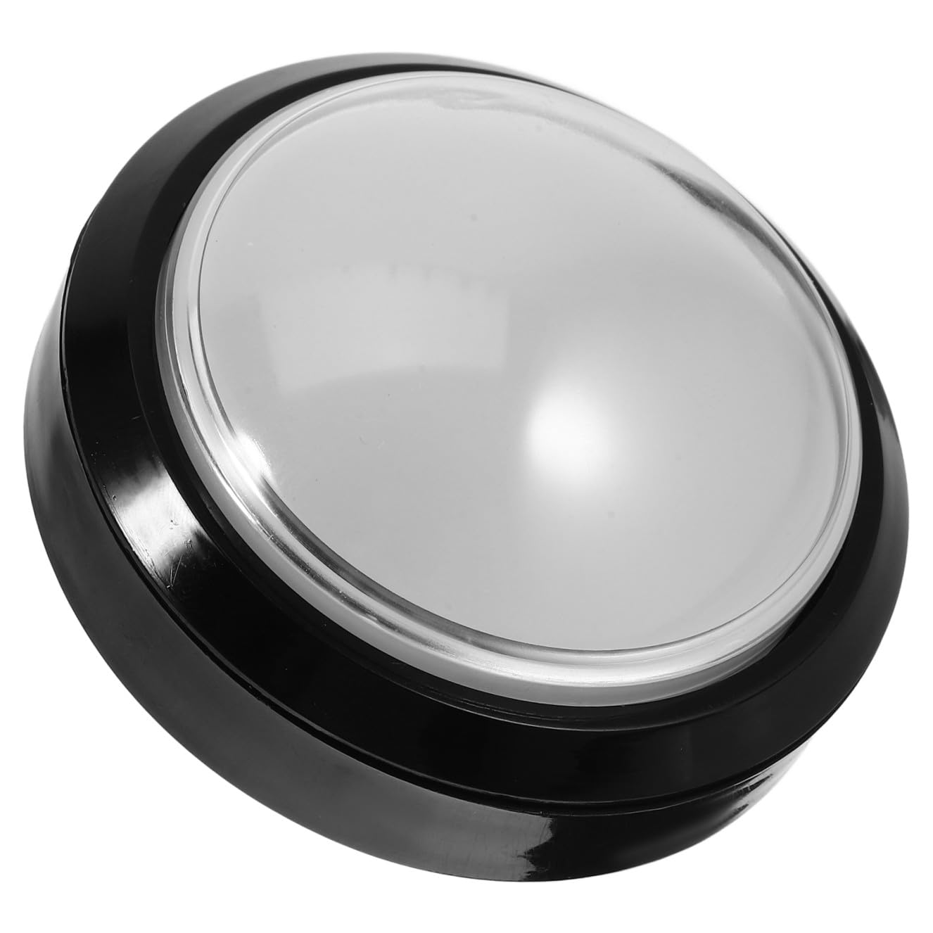 Pulsante a Cupola Grande Bianco LED Illuminato per Macchina da Gioco, Interruttore Auto-ripristinante in ABS e Metallo, per Macchina da Ballo e Uso Domestico Fai-da-Te