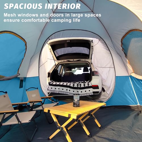 UNP SUV Dome Tent for Camping, Outdoor 6 Person Car Camping Tent, Easy Set Up SUV Tailgate Tent with Rainfly 10' x 10' Vehicle Camping Tent image 1