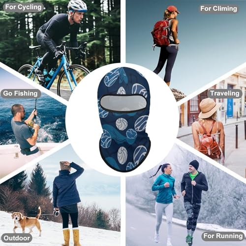 Balaclava para hombre, máscara para esquí y ciclismo, color azul, cubreboca y cuello para invierno miniatura 6