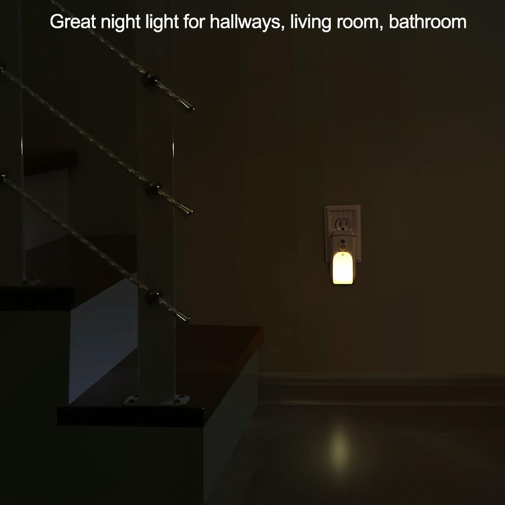 DEWENWILS Rechargeable LED Emergency Flashlight, Plug in Motion Sensor Night Light with Flashlight, Portable Power Outage Light for Home Power Failure, Hurricane, 2 Pack