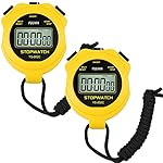 Digital Stopwatch Timer Only Stopwatch with ON/Off, NO Bell No Whistle Silent Basic Operation Children Friendly, PULIVIA Sport Stop Watch for Coaches Kids Swimming Running