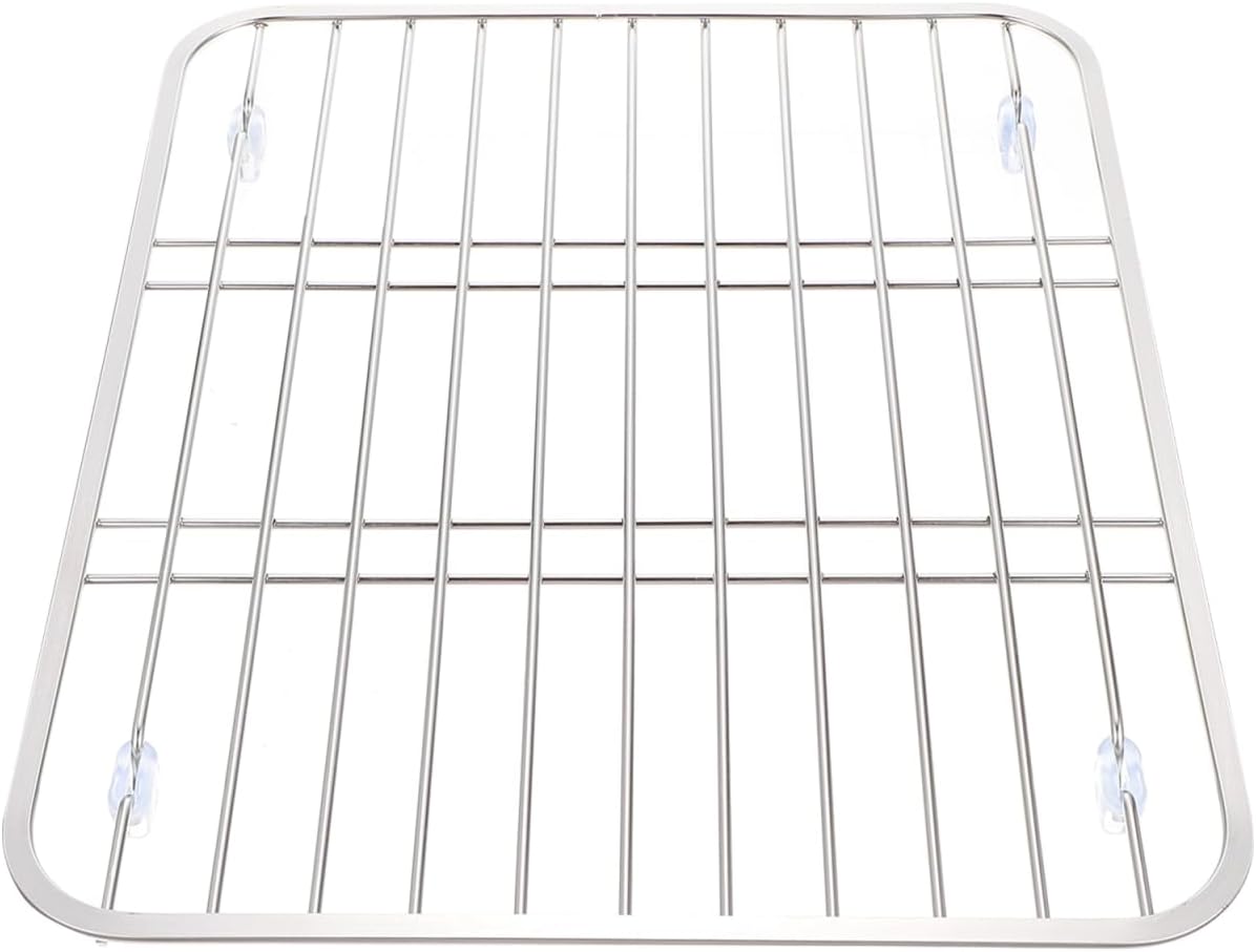 STOBAZA Stainless Steel Tableware Draining Rack Sink Storage Holder for Kitchen Counter Easy to Clean and Store for Dish Drying and Organization