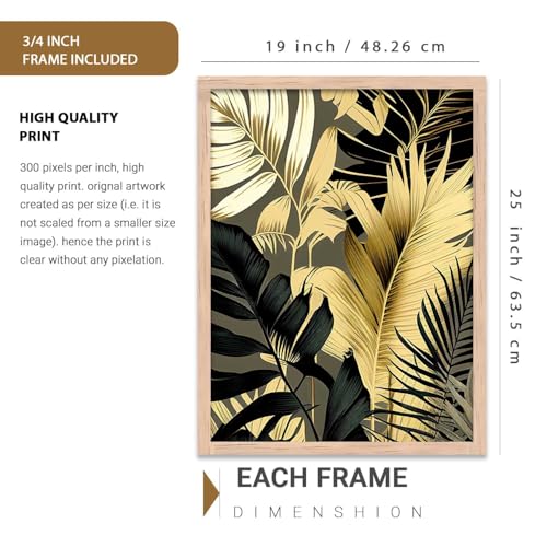 Image of kotart Painting for Wall Decoration - Modern Art Wall Decor Framed Painting for Living Room Bedroom - Framed Wall Posters /Paintings with Frame Set of 3 (Art-7, 19X25 inch)