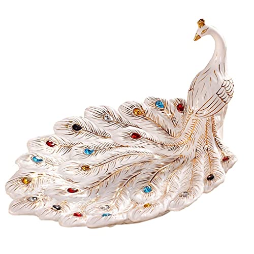 Fruit Basket Banana Holder Fruit Plate Fruit Peacock Shape Fruit Boat Fruit Snack Plate Living Room Fruit Plate Decoration Suitable for All Kinds of Fruits and Snacks Fruit Bowls (Color : A) (A )