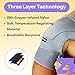 ZENKEYZ Shoulder Brace for Women & Men, Neoprene Torn Rotator Cuff & Arm Sling Injury Support and Compression Sleeve, Left or Right, Black, Small/Medium