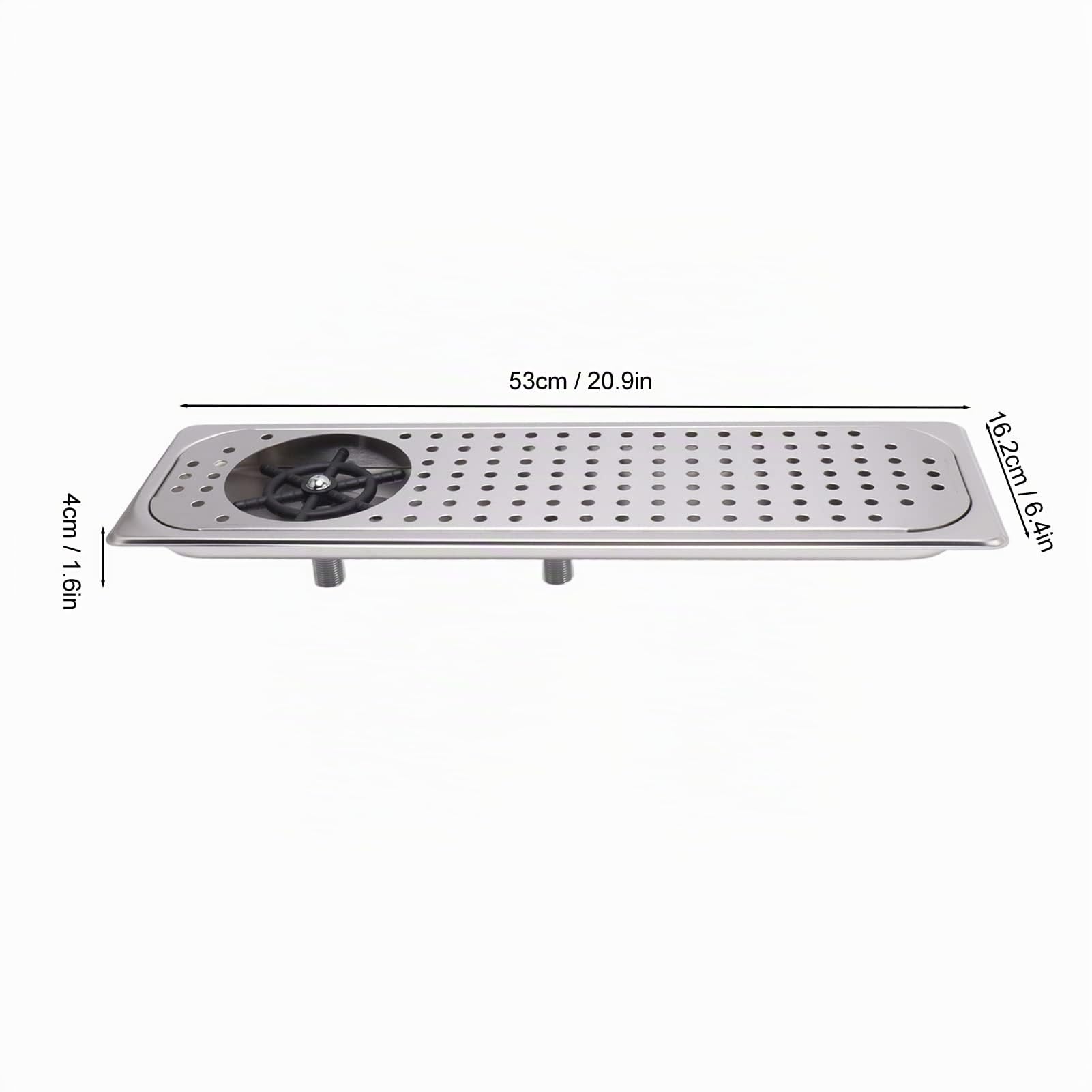 Rinceuse De Pichets, Rince-Verre En Acier Inoxydable Pour évier De Cuisine Avec Pulvérisateur, égouttoir Et Plateau D'égouttage, Nettoyeur De Tasses à Haute Pression Pour Bar (Inox Couleur B)