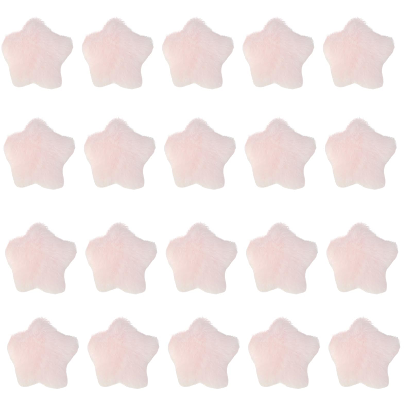 oringnat 20pcs Plush Padded Star for Hair Clip Making Craft Headbands Appliques Sewing Headwear Clothing Garment