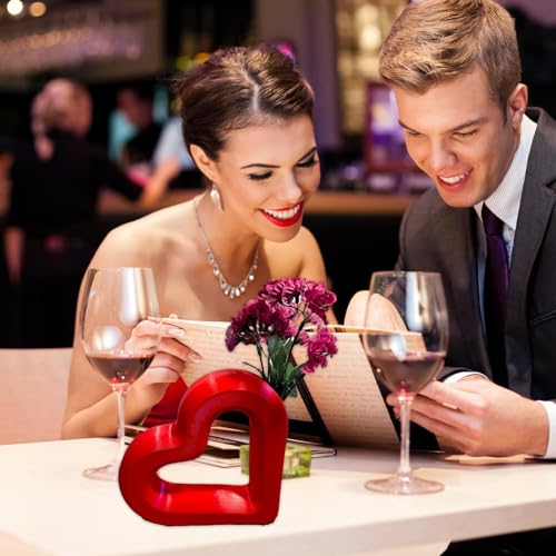 Vase d'amour en forme de cœur en résine pour décoration de table - 5