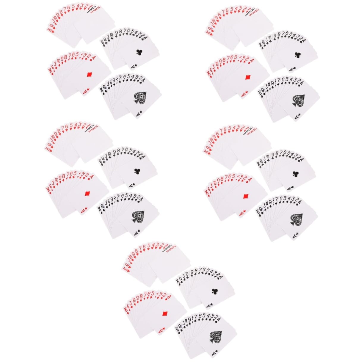 Abaodam 5ensembles Jeu De Cartes à Jouer Papier Thermique De Cartes Blanches Parfait pour Divertissement Familial Et Soirées Entre