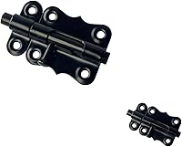 Vista 10 de QCAA Deco Perno de barril deslizante de acero duradero, 2 pulgadas, revestimiento negro, paquete de 4, fabricado en Taiwán