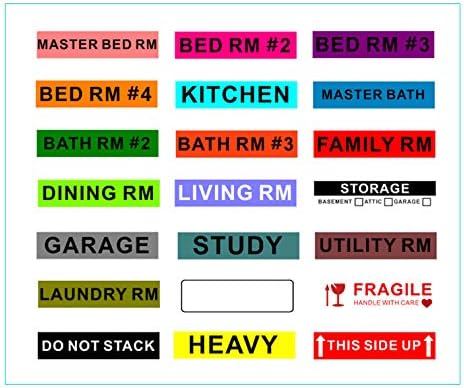 Amazon.com : 1008 PCS Moving Labels Colored Stickers, 21 ...