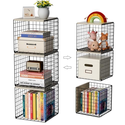 Storage Cubes With Wood Top