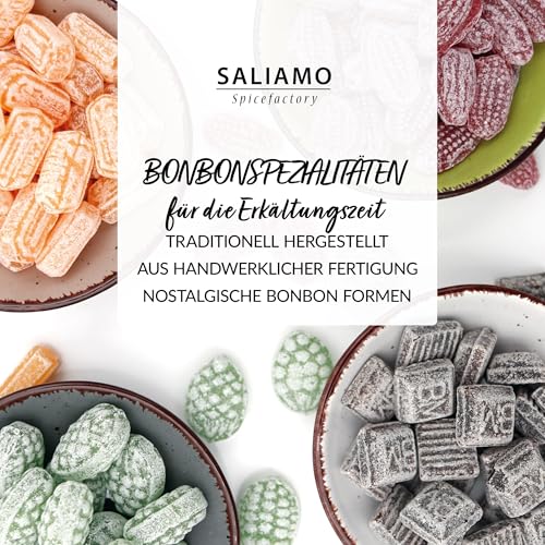 Saliamo | Hustenbonbon - Bayrisch Malz - 200g - Lutschbonbons - Kräuter-Bonbon - Retro Süßigkeiten - hergestellt in deutscher Manufaktur