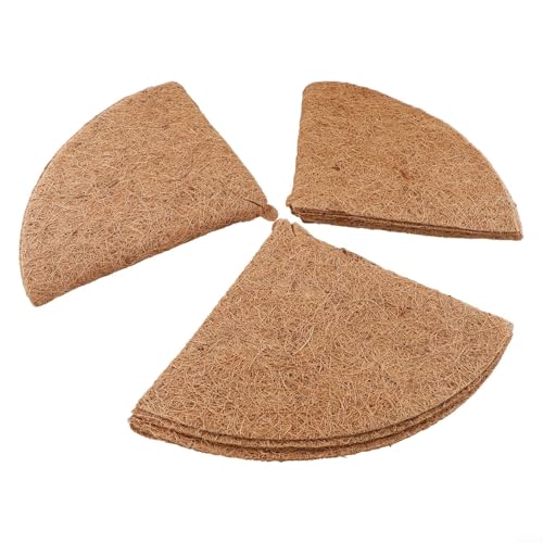 Dischi in fibra di cocco – Confezione da 3 anelli di pacciamatura naturali per controllo, ritenzione dell'umidità del suolo e protezione delle radici, adatti a vasi da 20 cm a (46 cm)