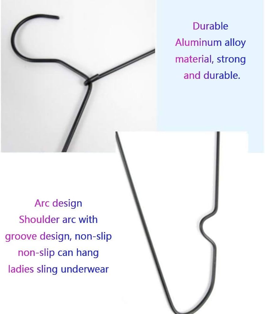 Clothing Hangers Non Slip Clothes Hangers Metal Hangers Space Saving Clothes Hangers Durable Hangers,for Suits Coats Shirts Jacket Sweaters Storage,Strong Carry,Black-50 Pack