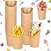 SIYINGSAERY 50 Pz Tazze per Patatine Fritte 14 oz Contenitori per Snack in Carta Kraft Porta Bicchieri per Gelato Tazze di Carta Kraft Holder Contenitori Usa e Getta per Snack Patatine Fritte Dolci
