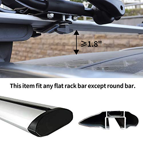 XCAR Folding Kayak Rack 4pcs/Set Black Rooftop Cargo Carrier for SUP,Canoe,Kayak,Surf Board Top Mount Car SUV Crossbar - Thumbnail 2
