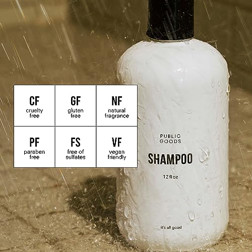 Public Goods Shampoo for Women & Men | Natural Gentle Shampoo to Cleanse & Nourish All Hair Types | Made with Organic Essential Oils | Sulfate & Paraben Free | Vegan | Made in Canada | 12 Fl Oz Bottle - Thumbnail 2