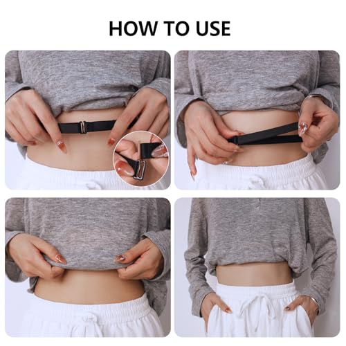 AXLORP Crop Adjustable Band, Crop Tool for Shirt, Crop Band for Tucking Shirts, Elastic Belts for Women Tops4