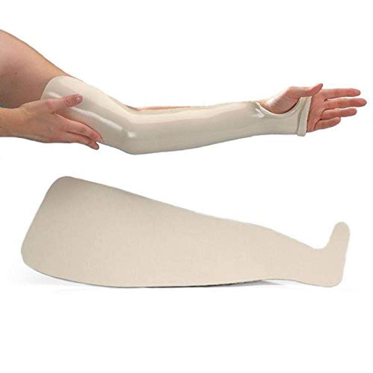 Rolyan Long Arm Splint with Radial Bar, TailorSplint, Beige, Solid, 1/8