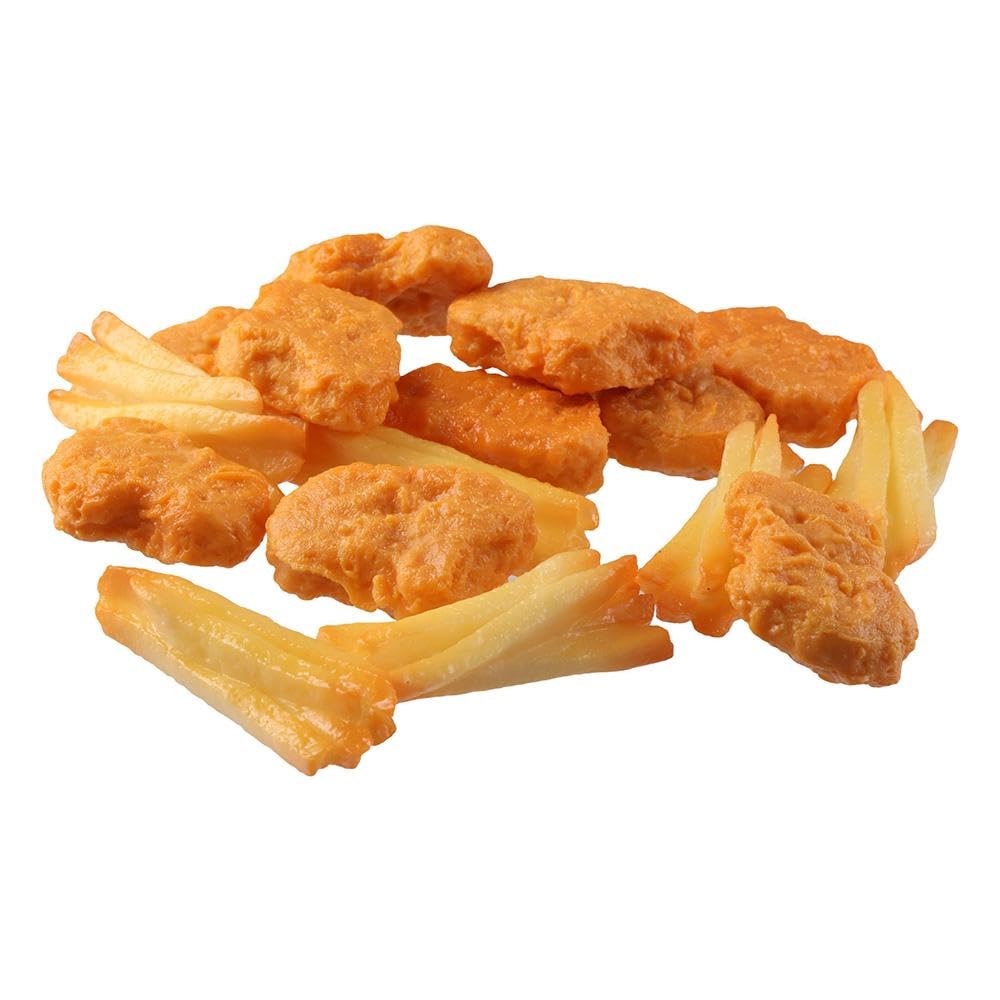 hobbyme 16Pcs Artificial Chicken and French Fries Fake Fried Chicken Model Lifelike Food Meat for Home Kitchen Decor Food Model Market Display Props