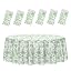 Sage Green Floral Tablecloth Round