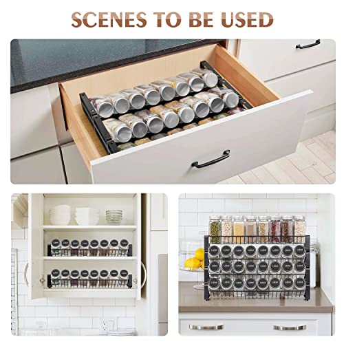 image for JONYJ 4 Tier Stackable Seasoning Rack Organizer, Detachable Countertop