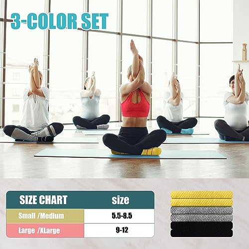 Image of Non Slip Pilates Socks with Grips for Yoga, Barre, Grippy, Hospital, Ballet for Women with Arch Support.