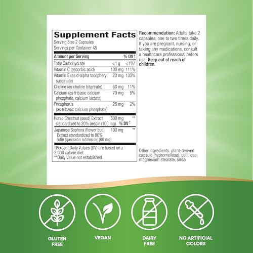 Nature's Way Premium Hem-Care, Vein Health Blend, 90 Capsules - image 5