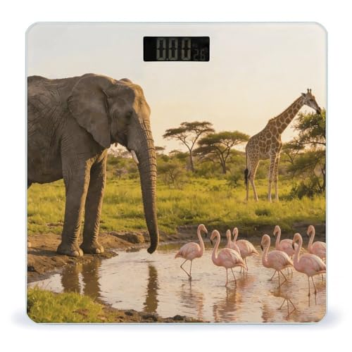 Báscula Digital de Baño con Pantalla LED Clara y Plataforma de Vidrio Templado miniatura 1