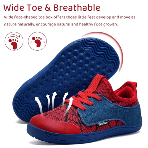 WateLves Toddler Little/Big Kid Wide Barefoot Shoes Boys Girls Minimalist Sneakers Splay Naturally Lightweight Breathable Running Tennis Shoes3