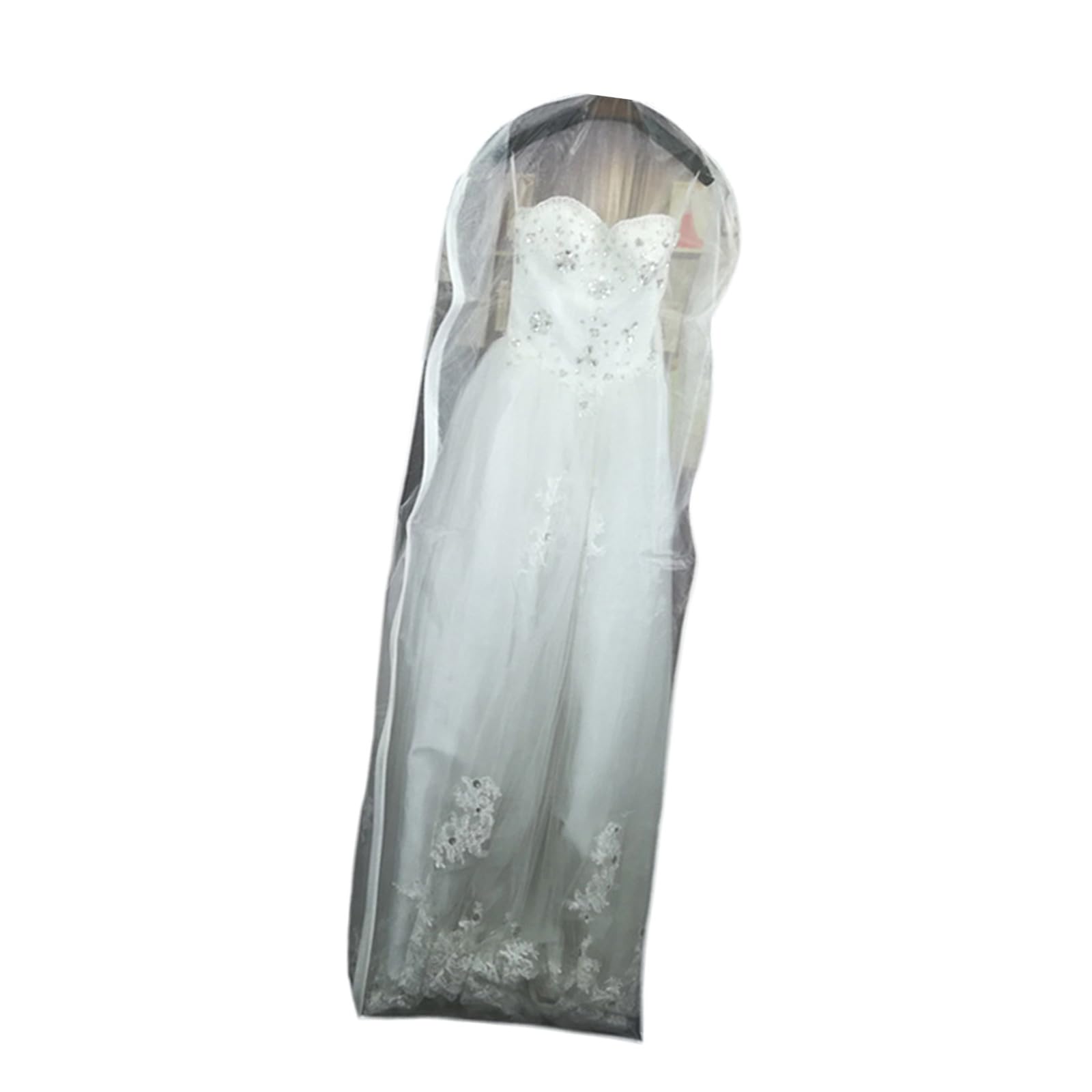 Garment Bag for Wedding Dresses Bridal Gown Covers with Zipper Designs Seethrough Clothing Storage Covers Evening Gown Bag
