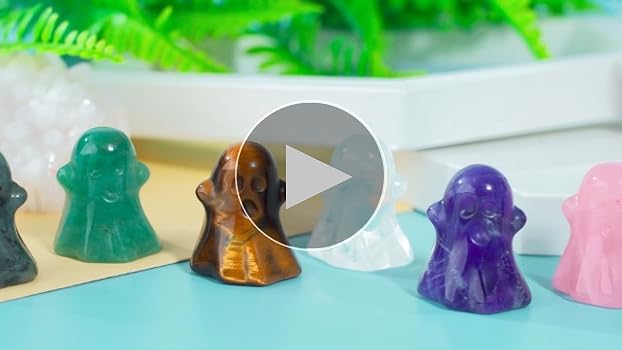 Amazon.com: Jovivi Rose Quartz Crystal Ghost Decor Figurine 1.2