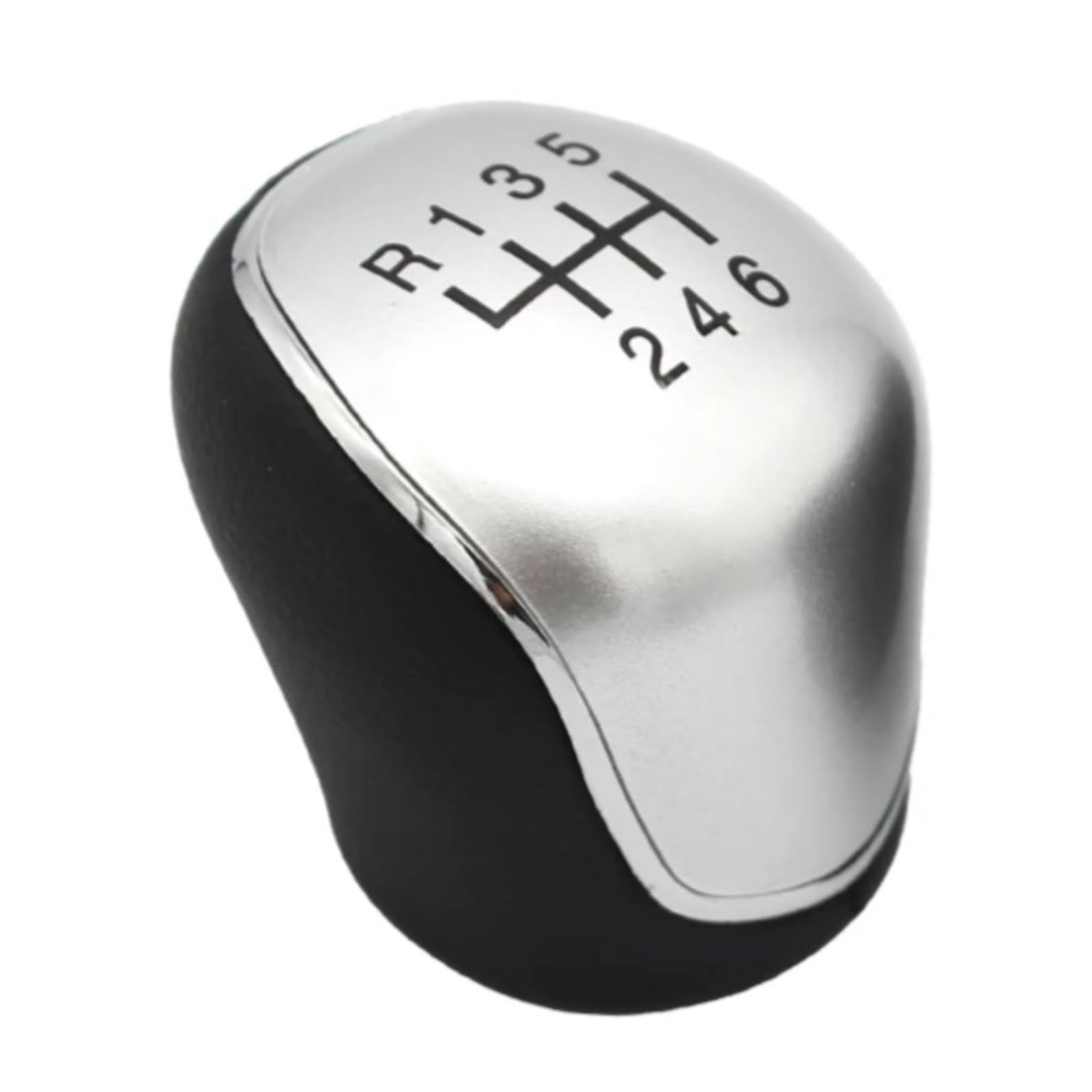 Jsyalmslw Silver 6 Speed Gear Stick Knob For Focus Mk2 Mk3 C-Max For Grand Galaxy Kuga Upgrade