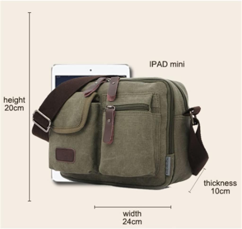 Men Canvas Shoulder Bag Casual Travel Men's CrossBody Bagging Messenger Bags Satchel Handbags TOTE