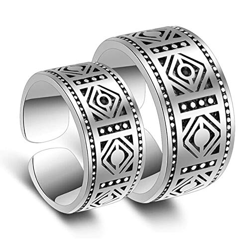 Preisvergleich Produktbild 24 JOYAS Paare verstellbare Tribal Ringe für Verliebte Romantisches Geschenk für Verlobung, Weihnachten, Jahrestag.