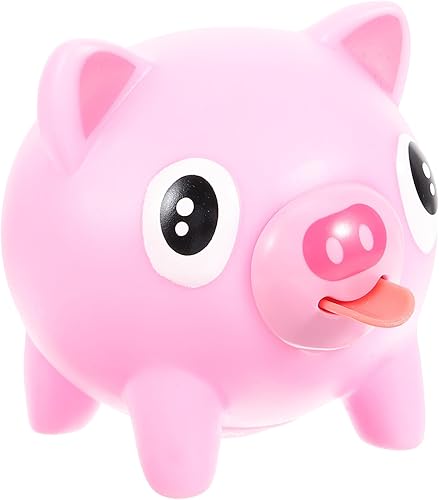 Totority Alivio de animales para lengua, bola de goma de ventilación, estonga chirriante de muñeca para jugar, premios, escritorio, adorable sonido