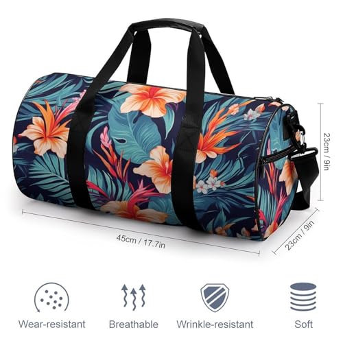 Travel Duffle Bag Hawaii Tropical Flower Weekender Bags for Women Large Capacity Travel Overnight Bags Foldable Carry On Tote Bags Lightweight Sport Gym Bag For Travel/Gift2