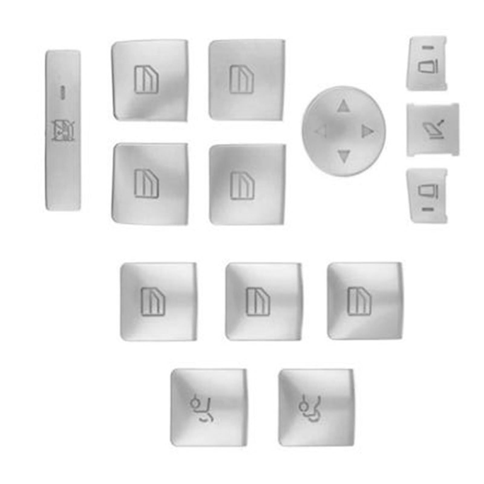 Dash Button Sticker Compatible with Benz for GLE350 GLE500 GLE550 GLE400 GLE63 for AMG 2016 2017 2018 Car Window Switch Button Frame Cover Sticker(Silver)