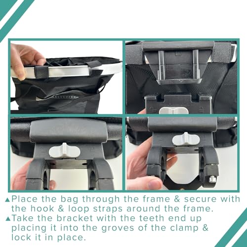 Alveytech E41-0333 Collapsible Front Basket For Bikes & Scooters - Aluminum Alloy Frame, Nylon Body With Mounting Bracket thumb #5