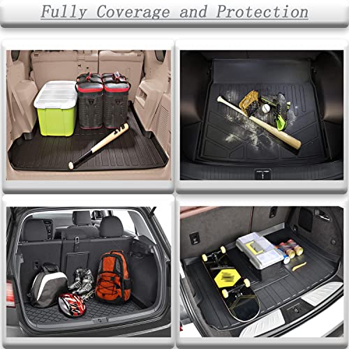 All Weather Rear Cargo Liners Trunk Tray Mats Protector Custom Compatible with 2013 2014 2015 2016 2017 Honda Accord, 3D Waterproof Durable Odorless Flexible Black TPO Accessories by Aiqiying - Image 5