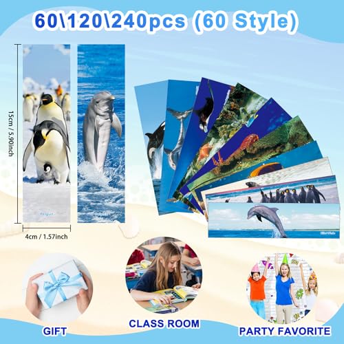 Sametech SHUQIAN01 120Pcs Sea Animals Bulk Bookmarks thumb #1
