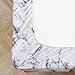 Nanko Marble Bed Sheet Set Queen Size 4 Pieces, Soft Microfiber Bedding Sets for Aesthetic Chic Farmhouse Stly Homestay Decor - Flat Sheet, Deep Pocket Fitted Sheet, White Grey and Black