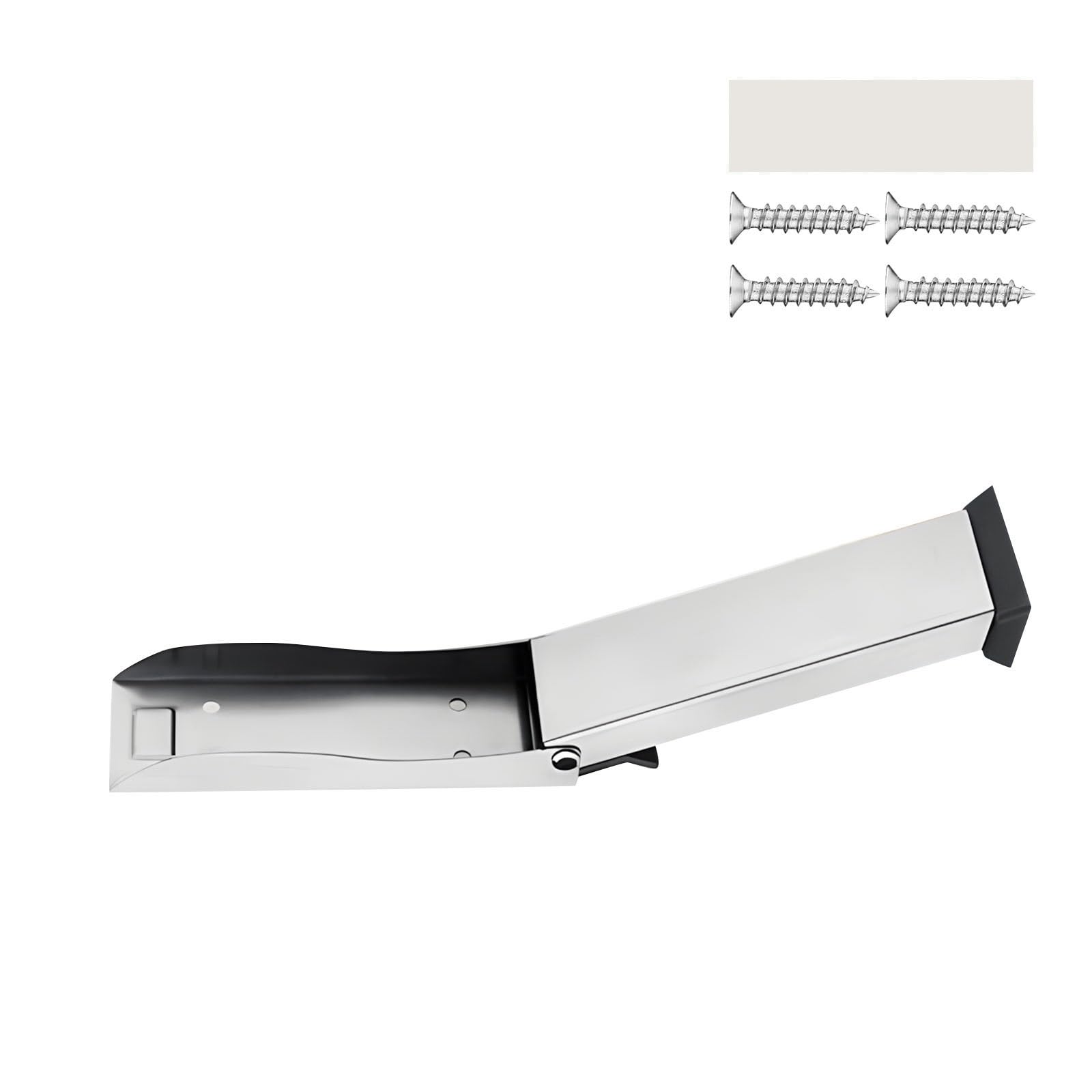 Aqvjd Silver Rust Proof Stainless Steel Protective Door Stopper Easy Setup Denial Tools Required Hotel Door Stopper