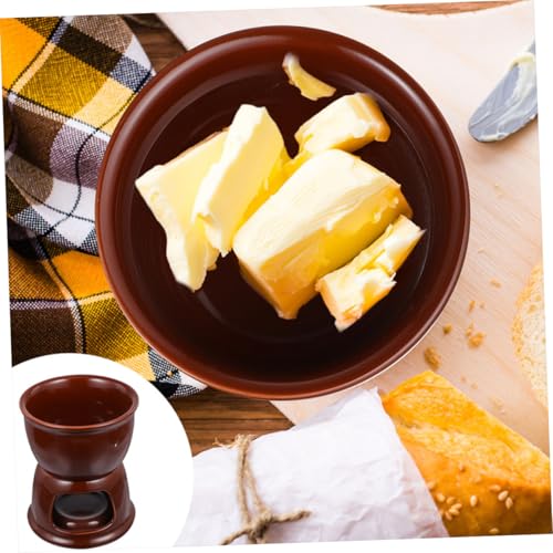 Set de 2 tazas de cerámica para fondue de queso y chocolate miniatura 6