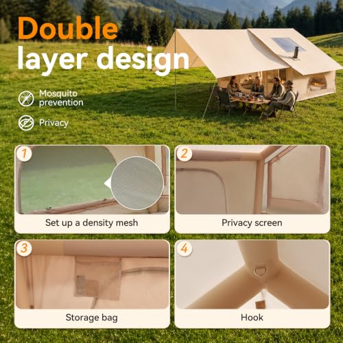 Wixeeua Inflatable Tent with Skylight miniatura 3